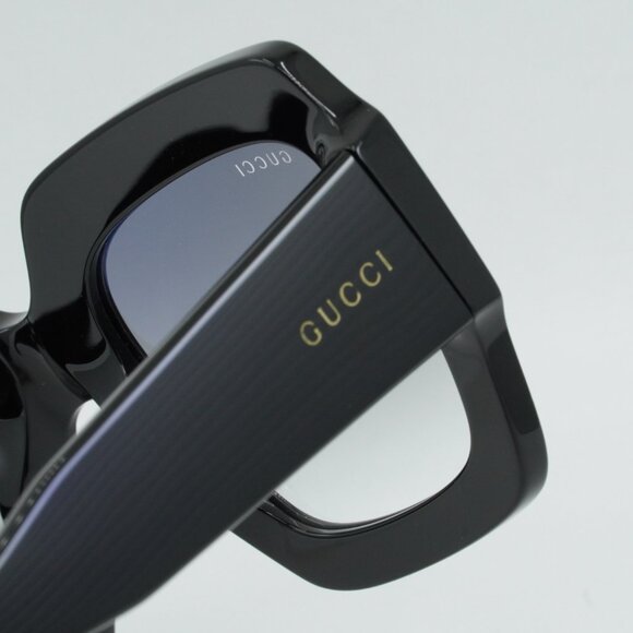 Gucci GG1111S 001 Sunglasses Black Square Frame, Grey Lenses main image 7